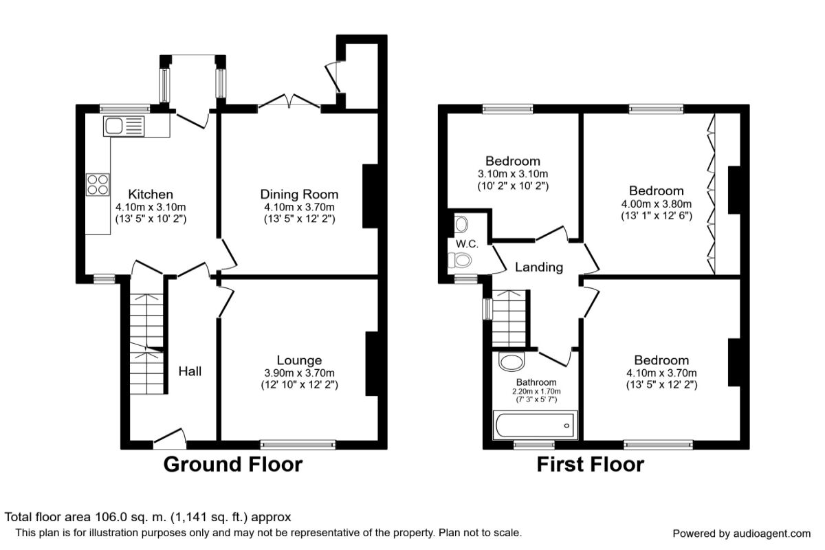 Floorplan of 3 bedroom Detached House to rent, Deepdale Road, Rotherham, South Yorkshire, S61