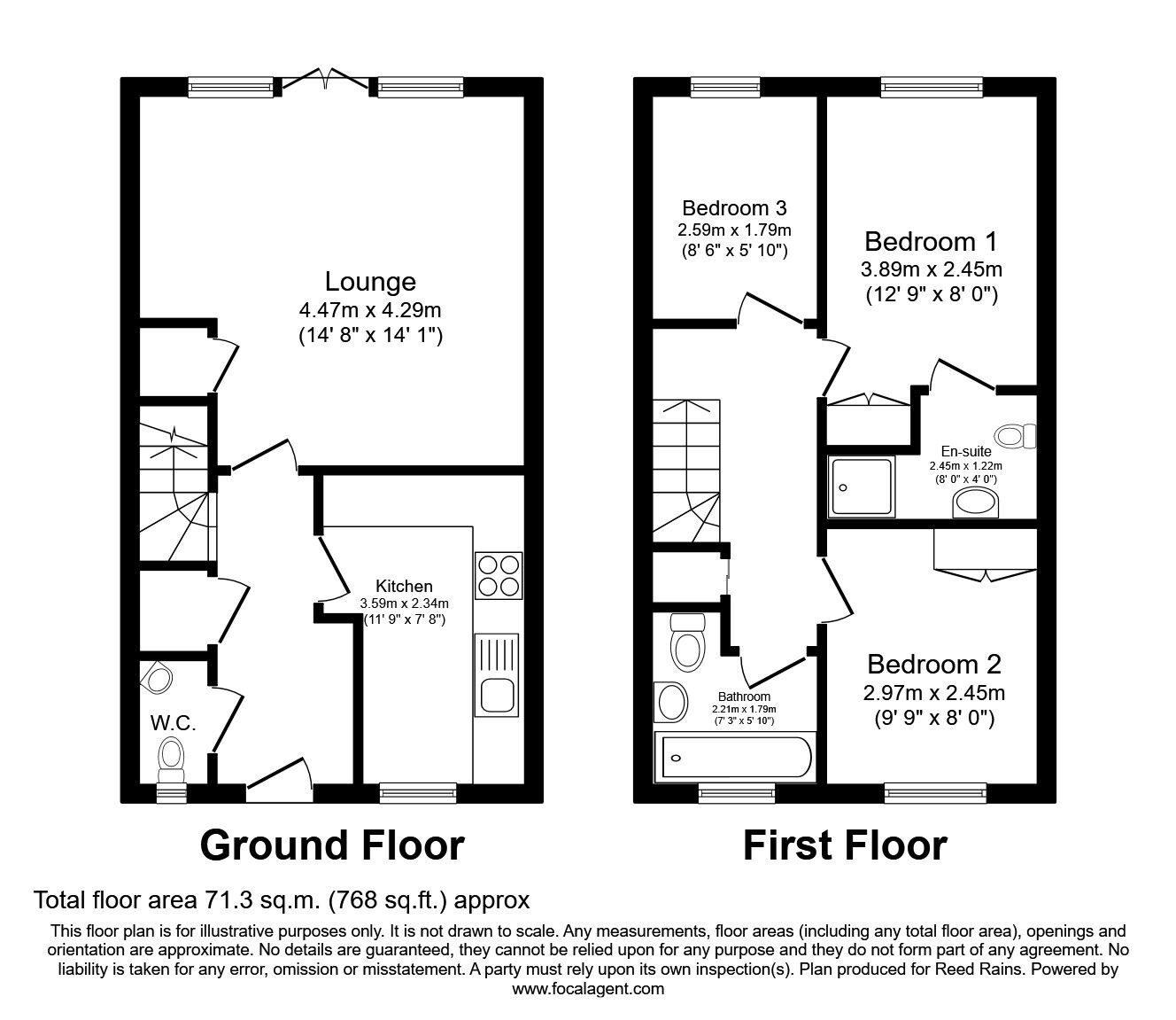 Floorplan of 3 bedroom Semi Detached House to rent, Ashbourne Way, Waverley, South Yorkshire, S60