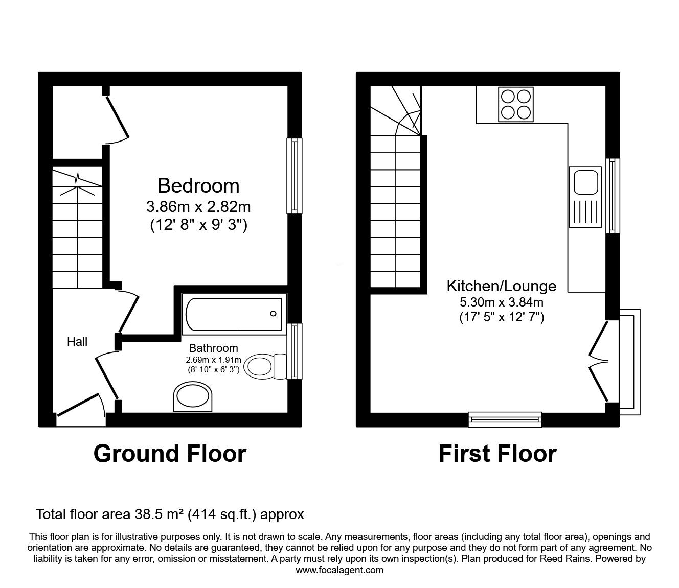 Floorplan of 1 bedroom  Flat for sale, Lady Oak Way, Rotherham, South Yorkshire, S65
