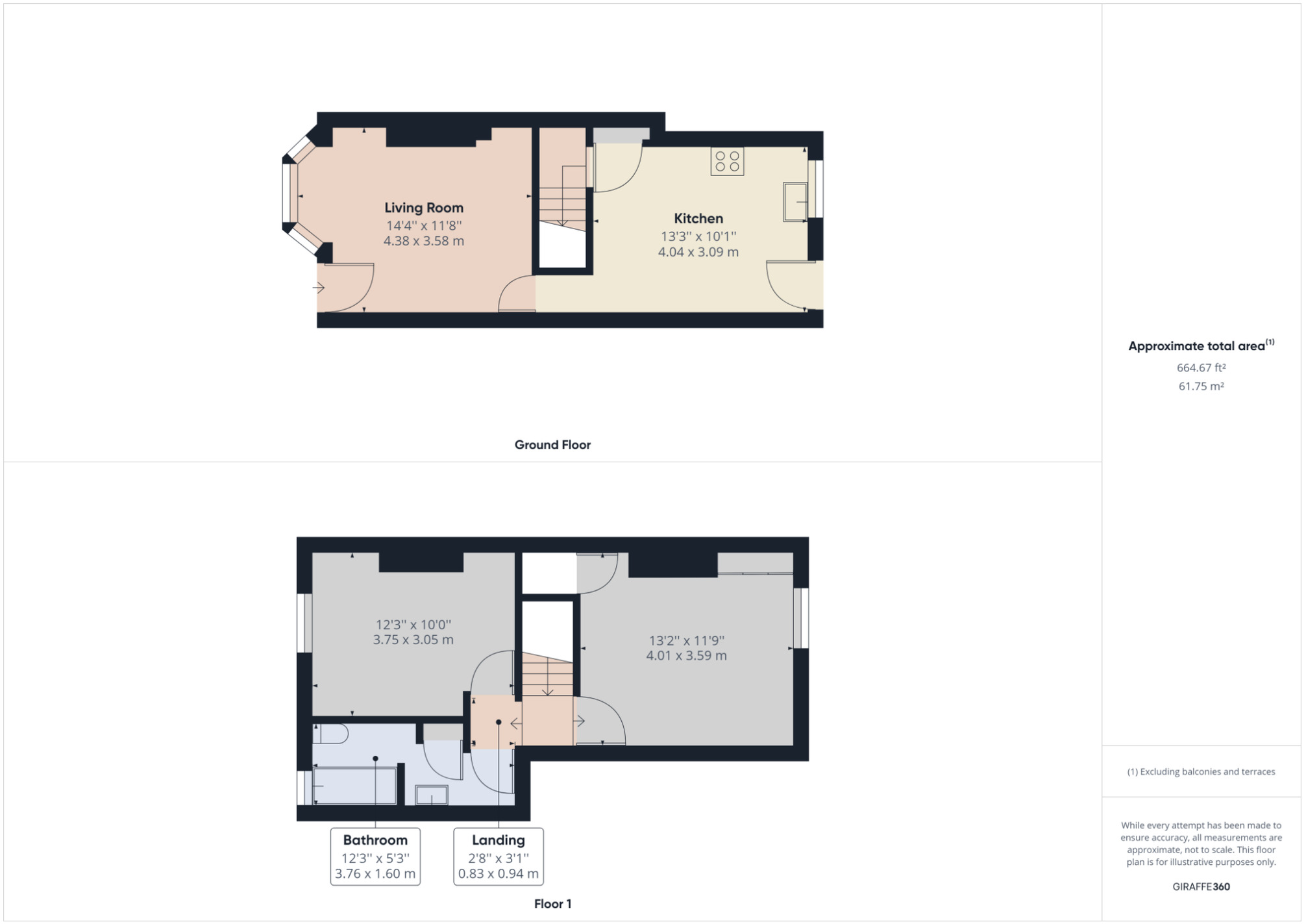 Floorplan of 2 bedroom Mid Terrace House to rent, Goosebutt Court, Parkgate, South Yorkshire, S62