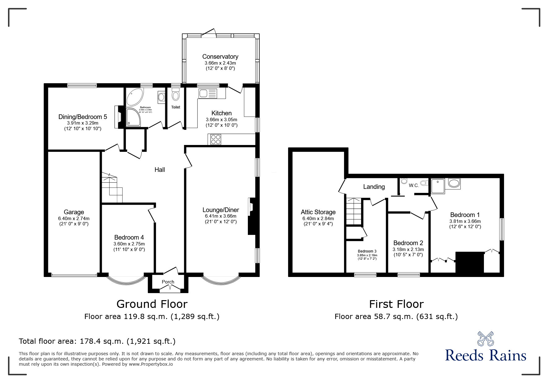 Floorplan of 4 bedroom Detached Bungalow for sale, Campbell Street, Rotherham, South Yorkshire, S61