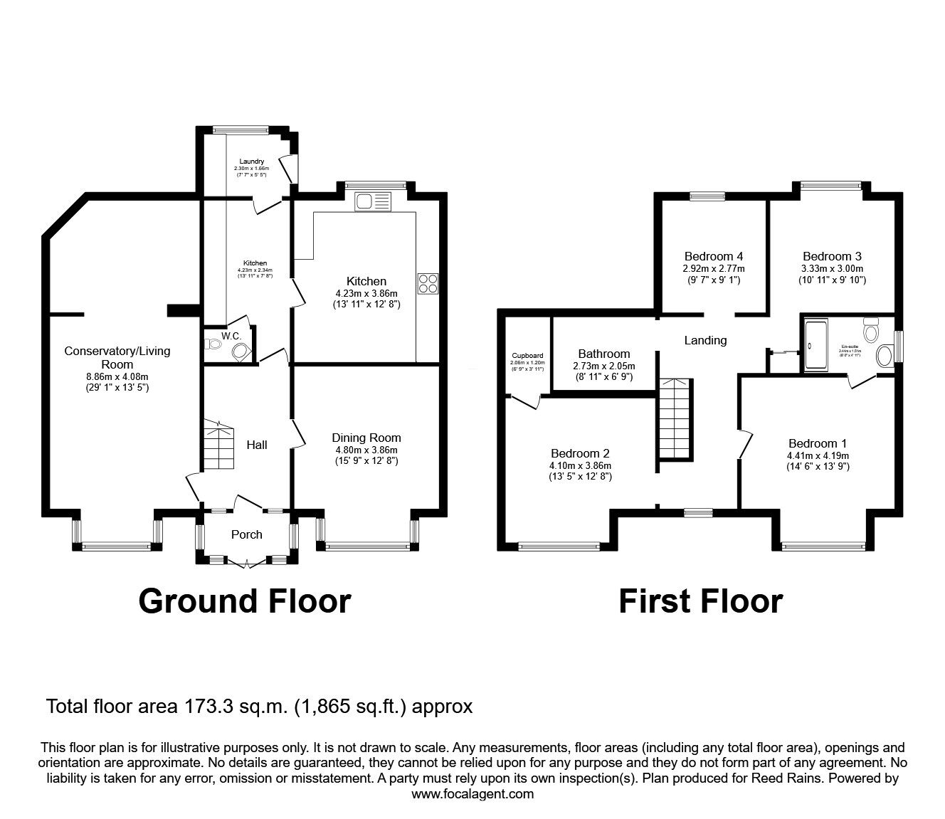 Floorplan of 4 bedroom Detached House for sale, Allott Close, Ravenfield, South Yorkshire, S65