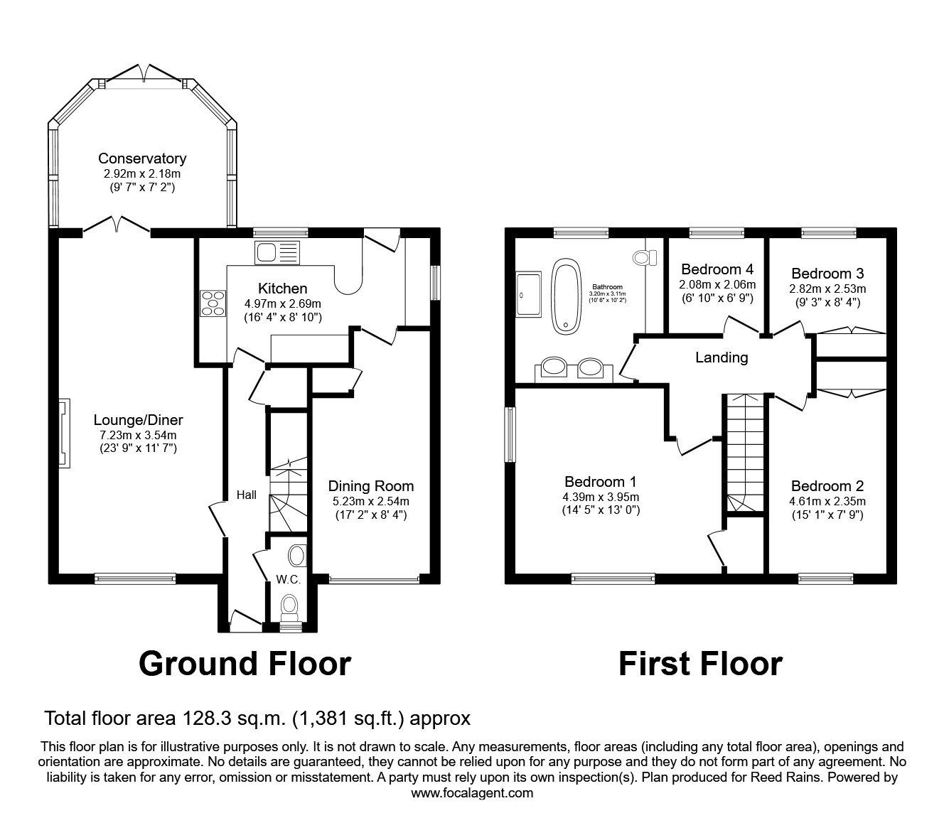 Floorplan of 4 bedroom Detached House for sale, Well Lane, Whiston, South Yorkshire, S60