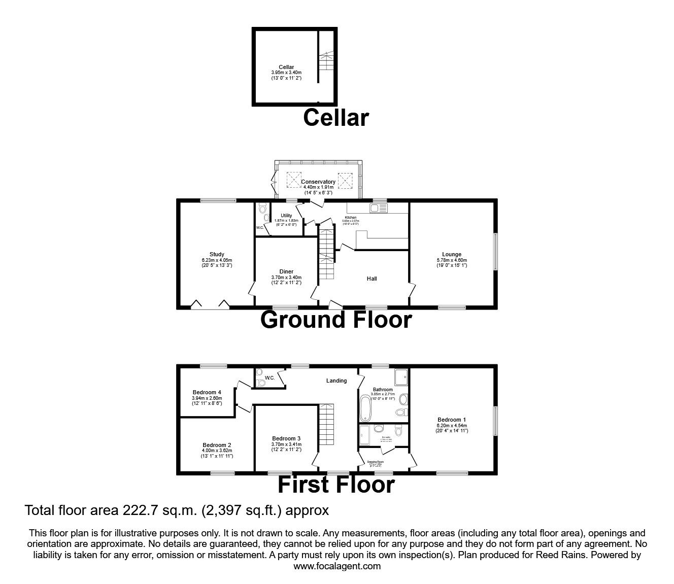 Floorplan of 4 bedroom Detached House for sale, Moorgate Road, Rotherham, South Yorkshire, S60