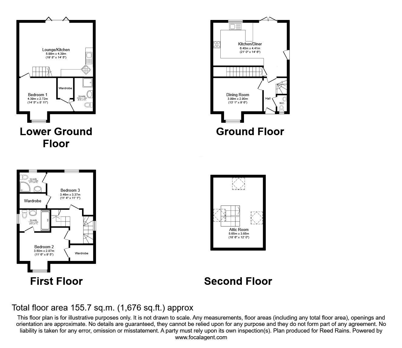 Floorplan of 4 bedroom Detached Flat for sale, Broom Lane, Rotherham, South Yorkshire, S60