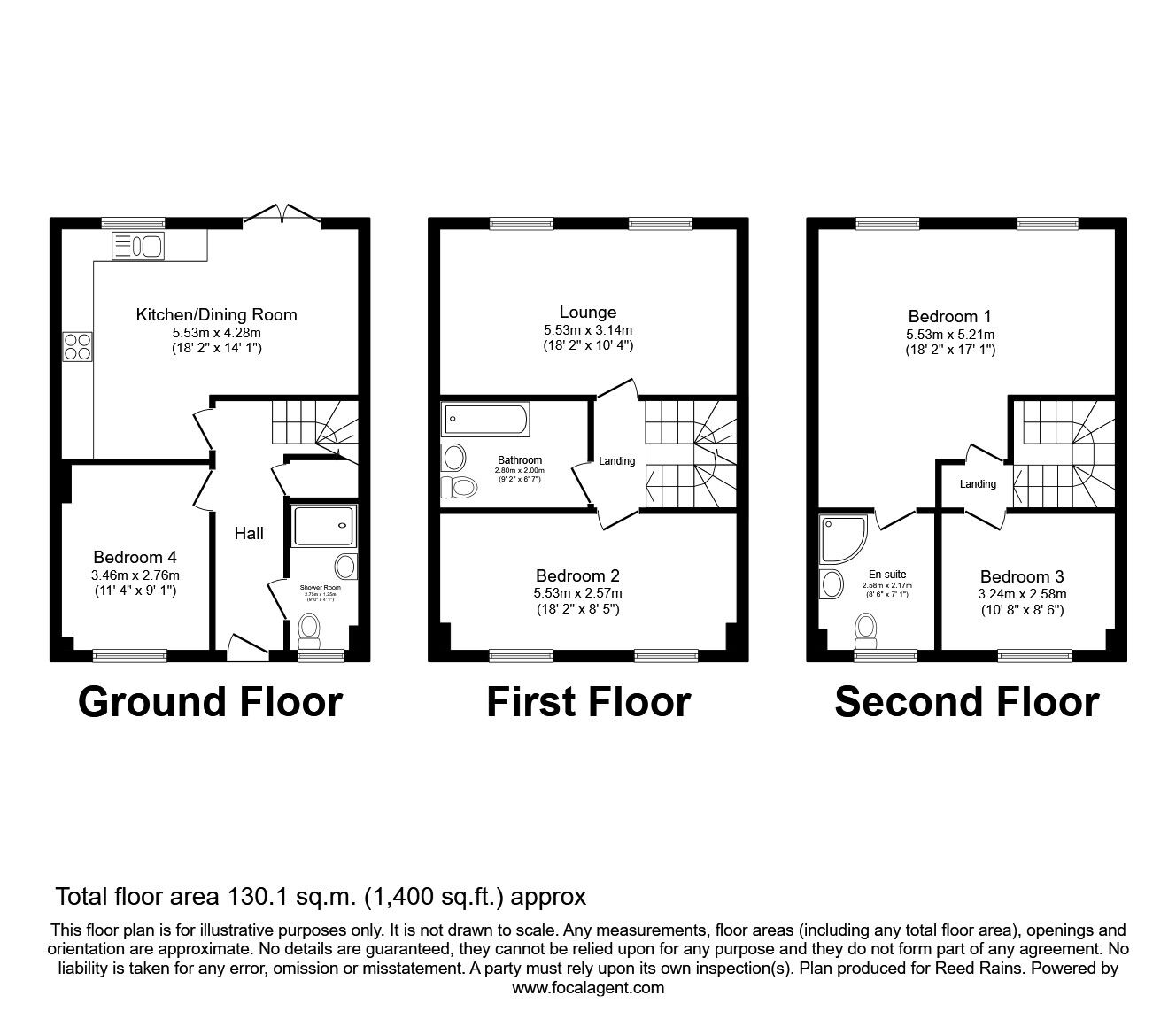 Floorplan of 4 bedroom Semi Detached House for sale, High Street, Bolton-upon-Dearne, South Yorkshire, S63