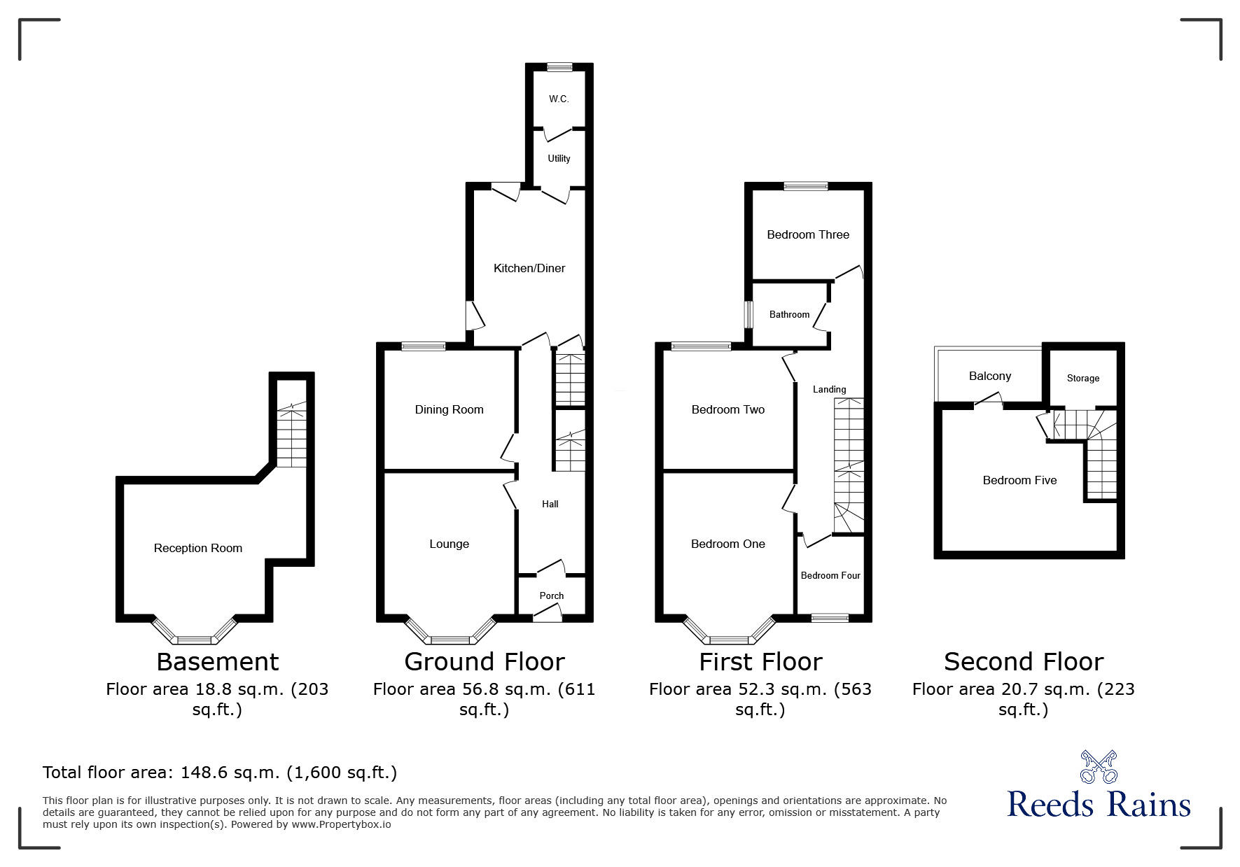 Floorplan of 5 bedroom Semi Detached House for sale, Broom Road, South Yorkshire, S60