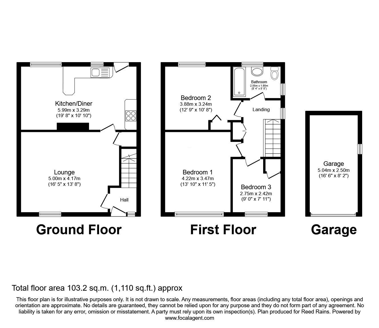 Floorplan of 3 bedroom Detached House for sale, Sough Hall Crescent, Thorpe Hesley, South Yorkshire, S61