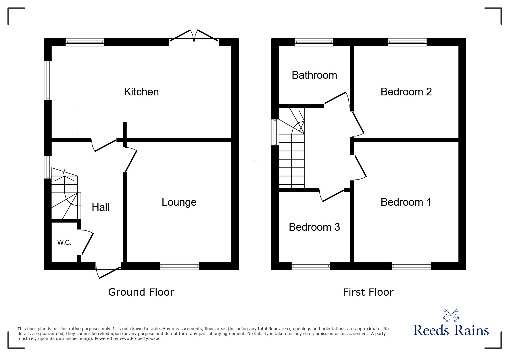 Floorplan of 3 bedroom Semi Detached House for sale, Dale Road, Rawmarsh, South Yorkshire, S62