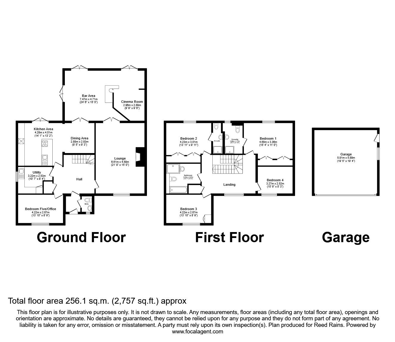 Floorplan of 5 bedroom Detached House for sale, Hawthorne Farm Court, Bolton-upon-Dearne, South Yorkshire, S63