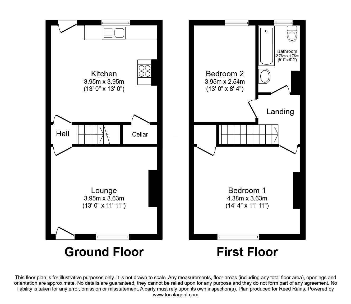 Floorplan of 2 bedroom Mid Terrace House for sale, Gladys Street, South Yorkshire, S65