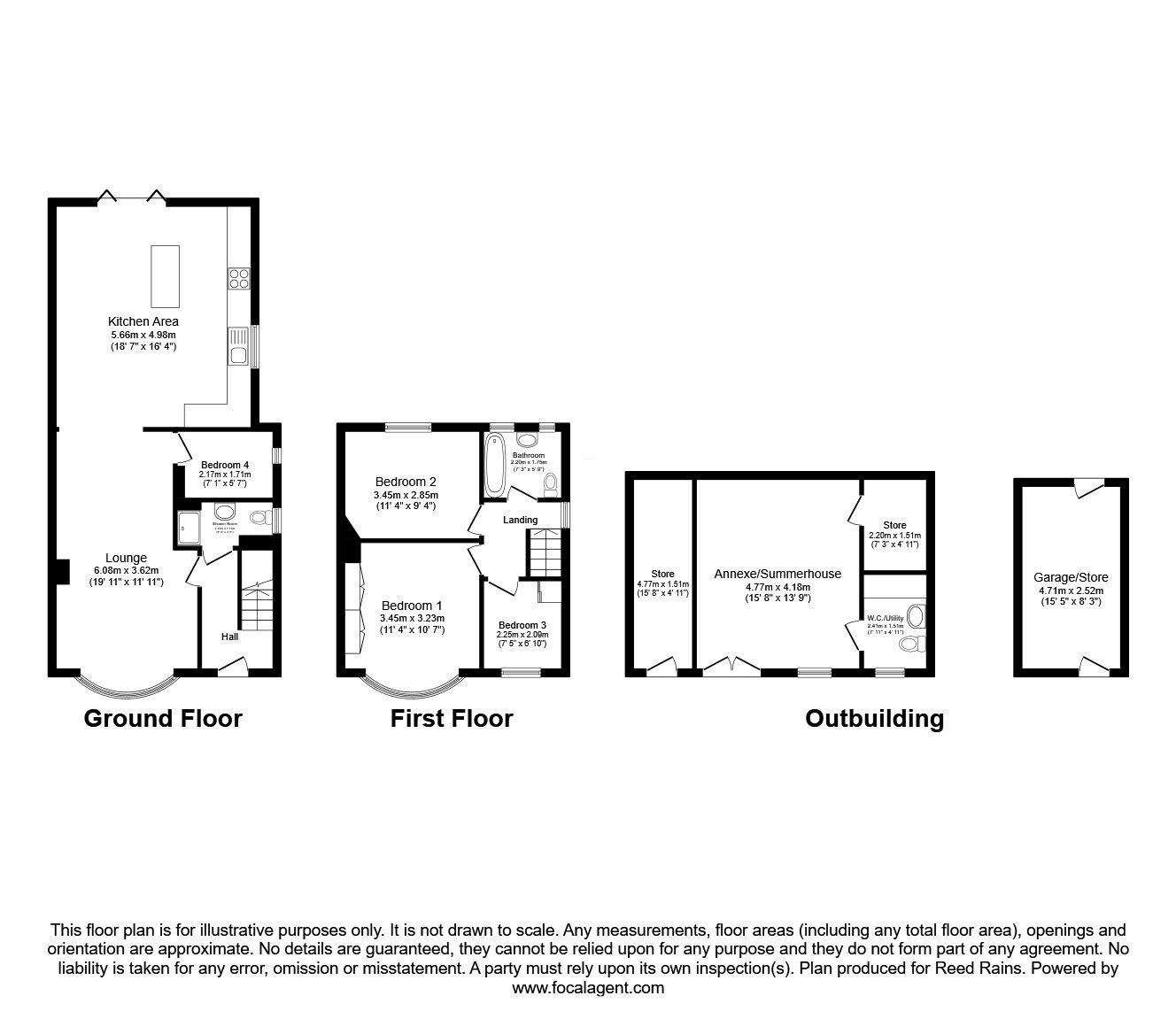 Floorplan of 4 bedroom Semi Detached House for sale, Osbert Road, Rotherham, South Yorkshire, S60