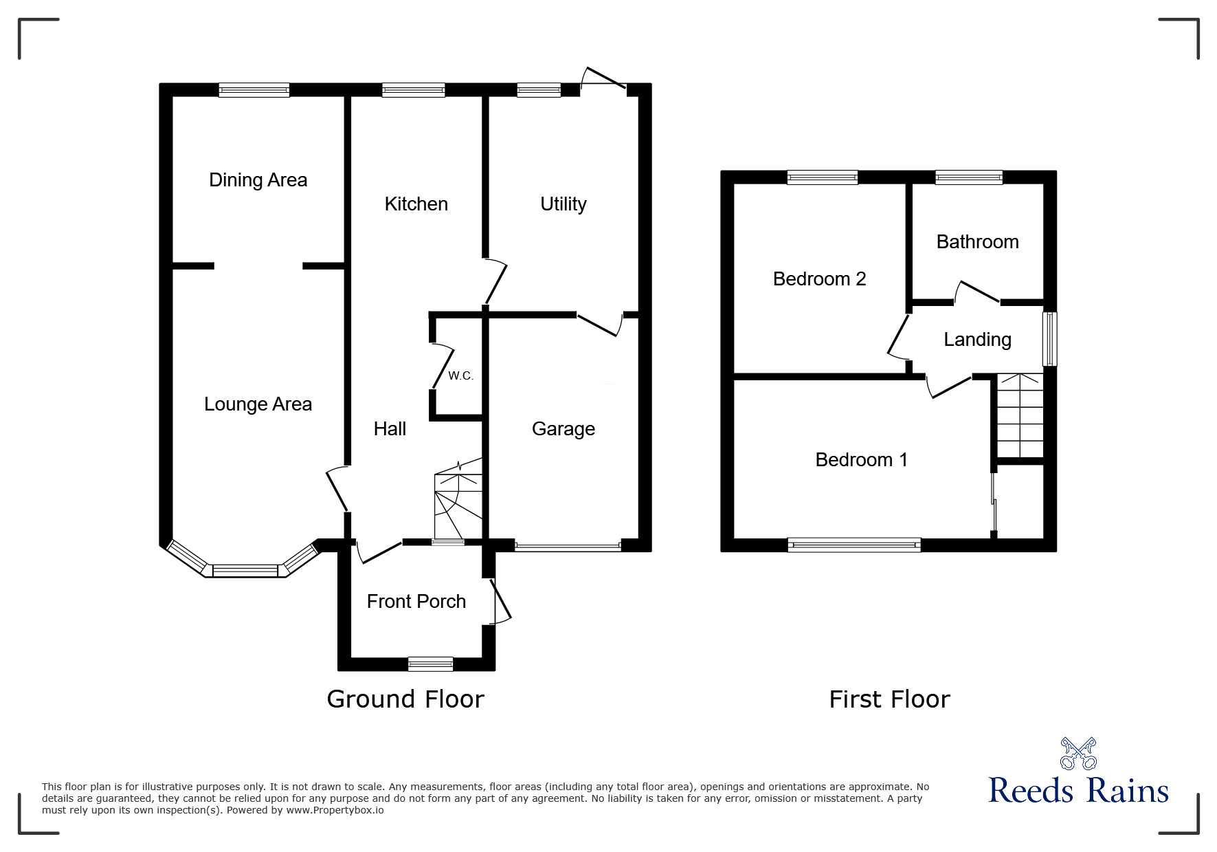 Floorplan of 2 bedroom Semi Detached House for sale, Hunger Hill Road, Whiston, South Yorkshire, S60