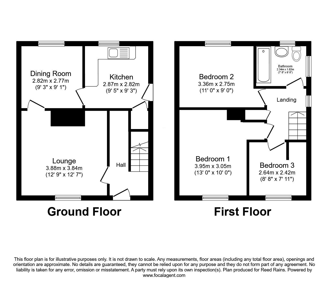 Floorplan of 3 bedroom Semi Detached House for sale, Orchard Flatts Crescent, Rotherham, South Yorkshire, S61