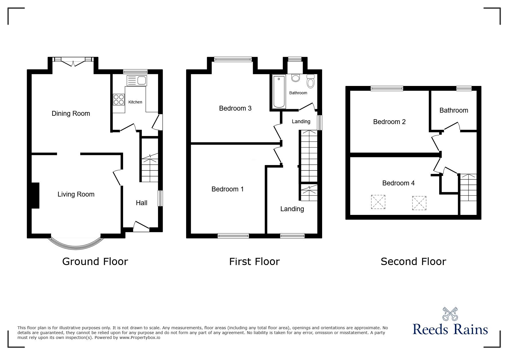 Floorplan of 4 bedroom Semi Detached House to rent, Treetown Crescent, Treeton, South Yorkshire, S60