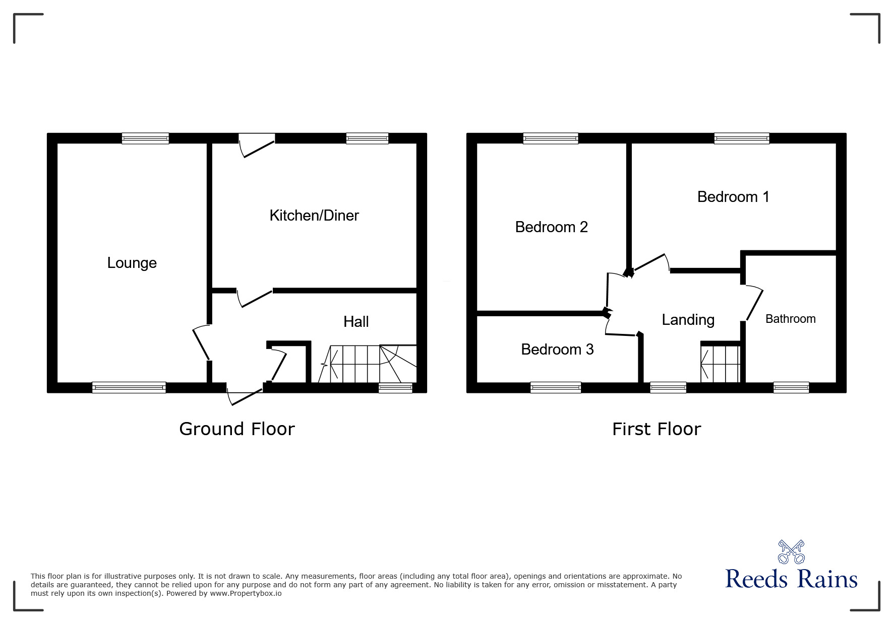 Floorplan of 3 bedroom Mid Terrace House for sale, Firth Street, Rotherham, South Yorkshire, S61