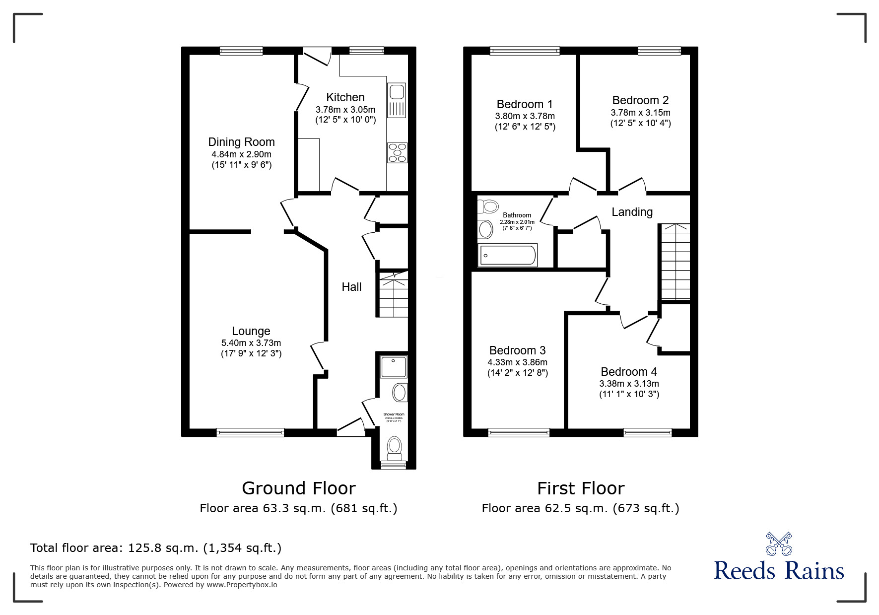 Floorplan of 4 bedroom Mid Terrace House for sale, The Green, Rotherham, South Yorkshire, S60