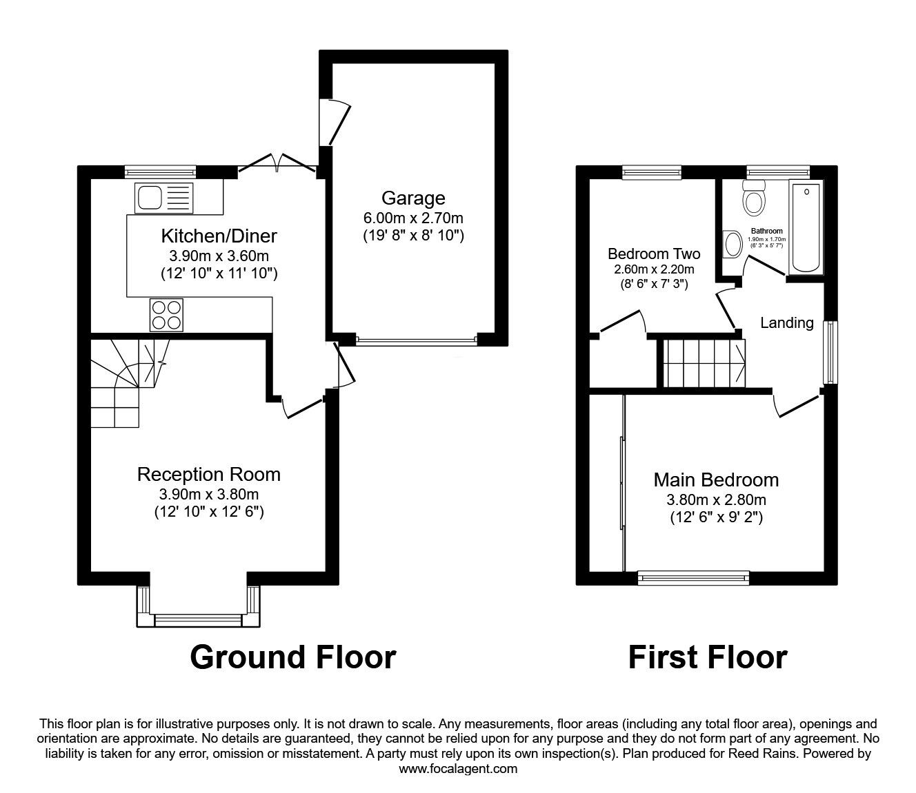 Floorplan of 2 bedroom Semi Detached House for sale, Thorpefield Close, Thorpe Hesley, South Yorkshire, S61
