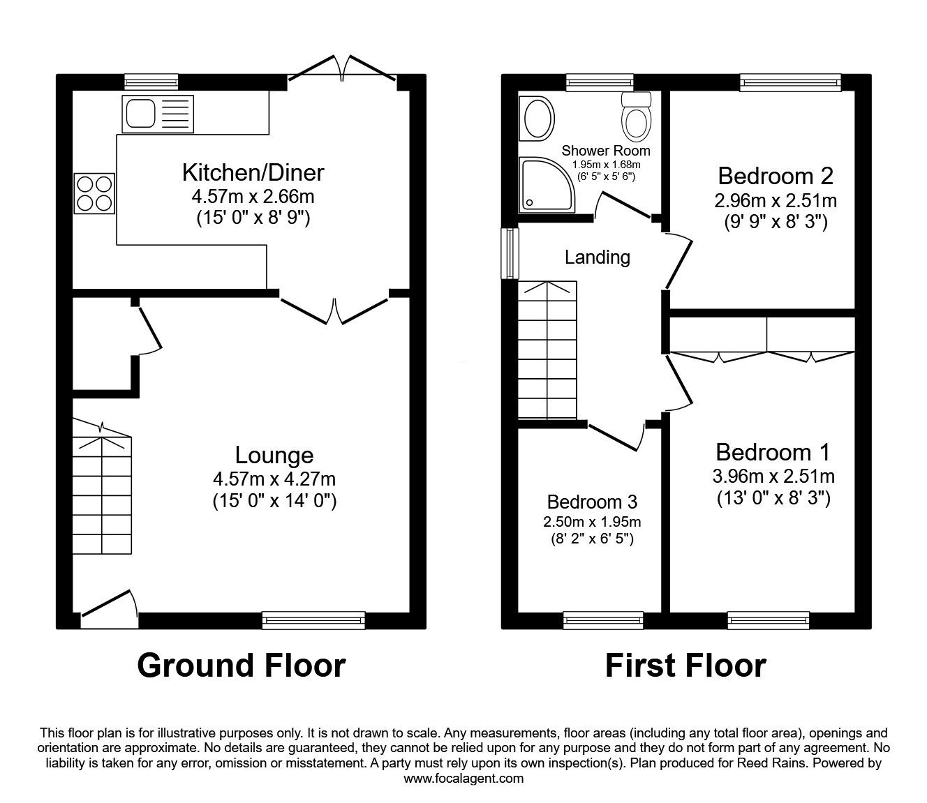 Floorplan of 3 bedroom Semi Detached House for sale, East Bawtry Road, Rotherham, South Yorkshire, S60