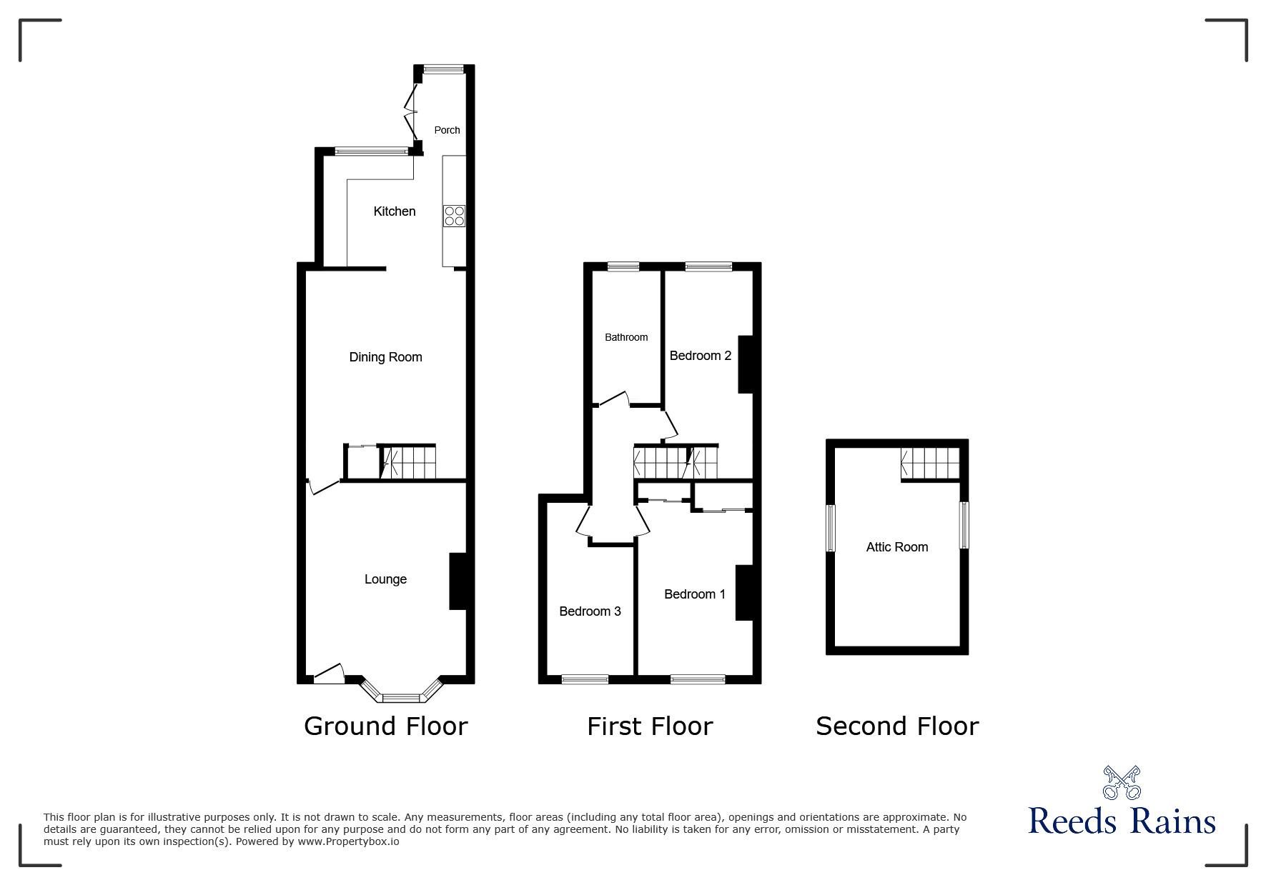 Floorplan of 3 bedroom Mid Terrace House for sale, Helena Street, Mexborough, South Yorkshire, S64