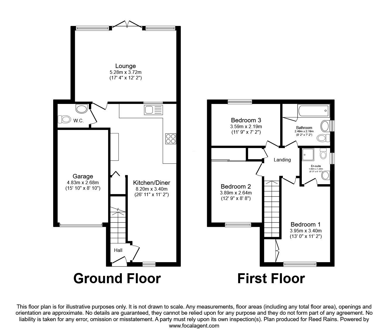 Floorplan of 3 bedroom Detached House for sale, Thornham Meadows, Goldthorpe, South Yorkshire, S63