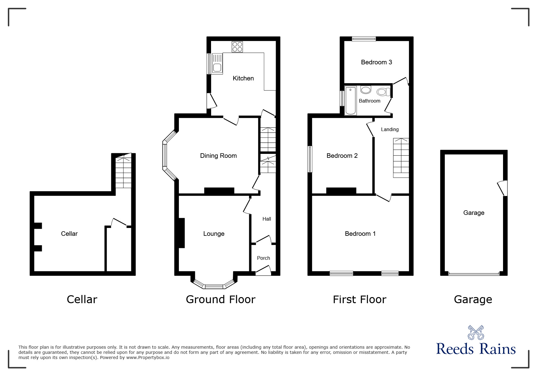 Floorplan of 3 bedroom Semi Detached House to rent, Rowms Lane, Swinton, South Yorkshire, S64