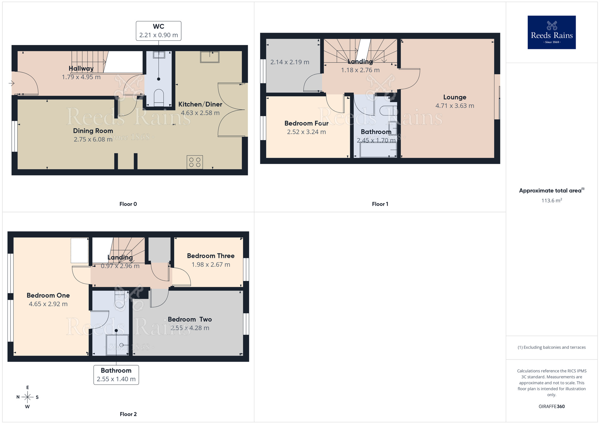 Floorplan of 4 bedroom House for sale, Marvell Way, Wath-upon-Dearne, South Yorkshire, S63