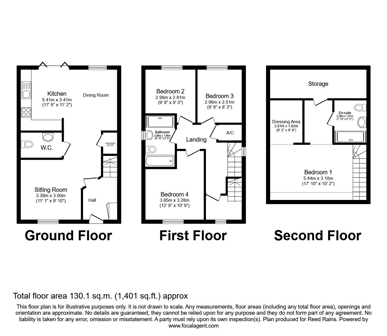 Floorplan of 4 bedroom Detached House for sale, Derwent Chase, Waverley, South Yorkshire, S60