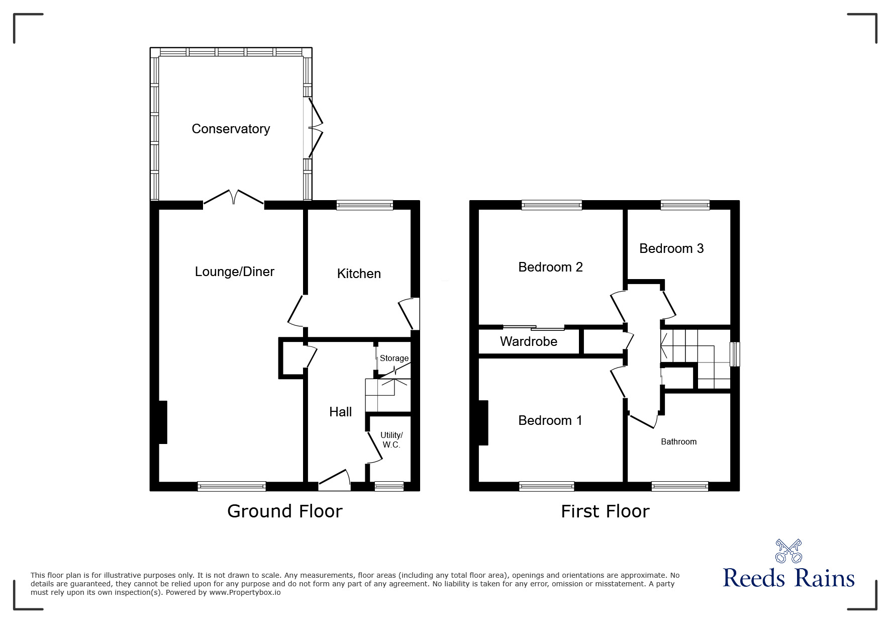 Floorplan of 3 bedroom Semi Detached House for sale, Hornbeam Road, Flanderwell, South Yorkshire, S66