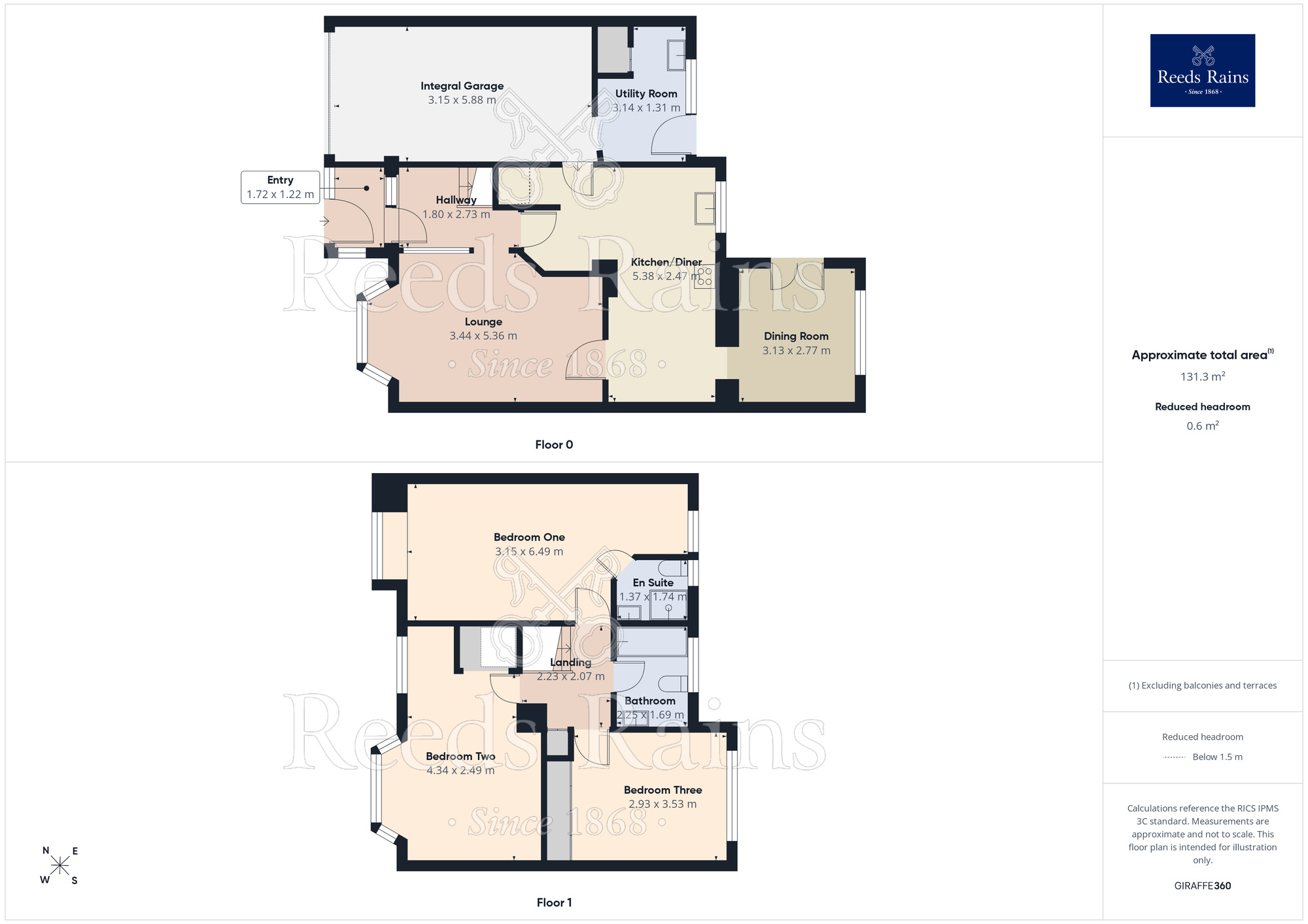 Floorplan of 3 bedroom Semi Detached House for sale, Warde Aldam Crescent, Wickersley, South Yorkshire, S66