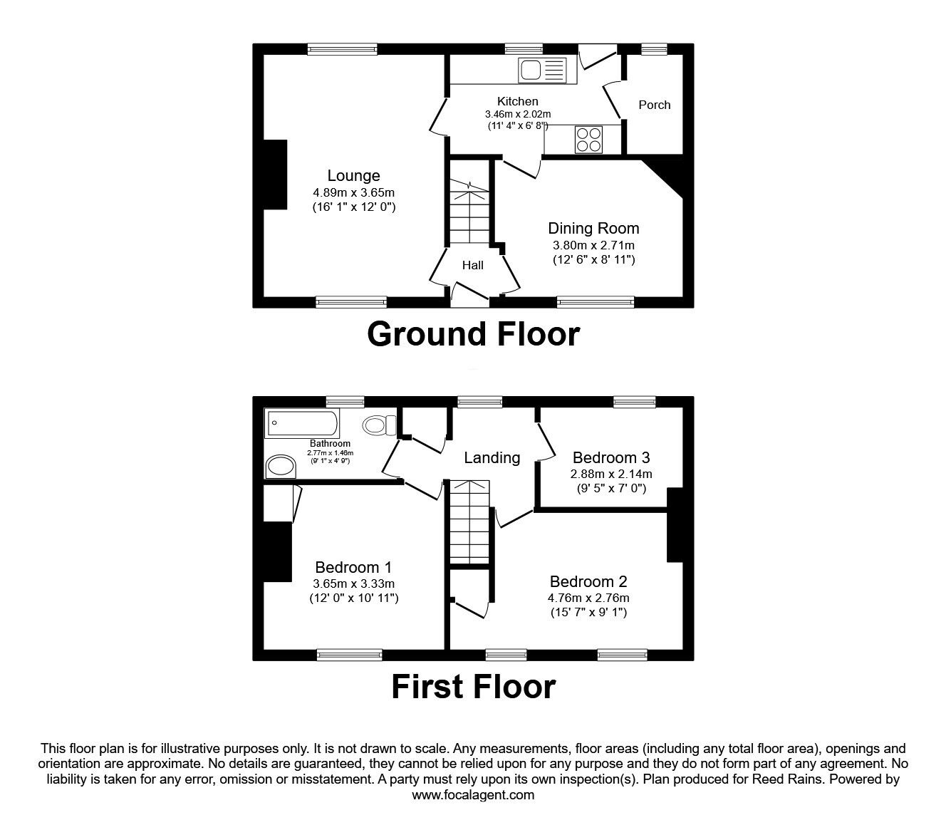 Floorplan of 3 bedroom Semi Detached House for sale, Blyth Avenue, Rawmarsh, South Yorkshire, S62