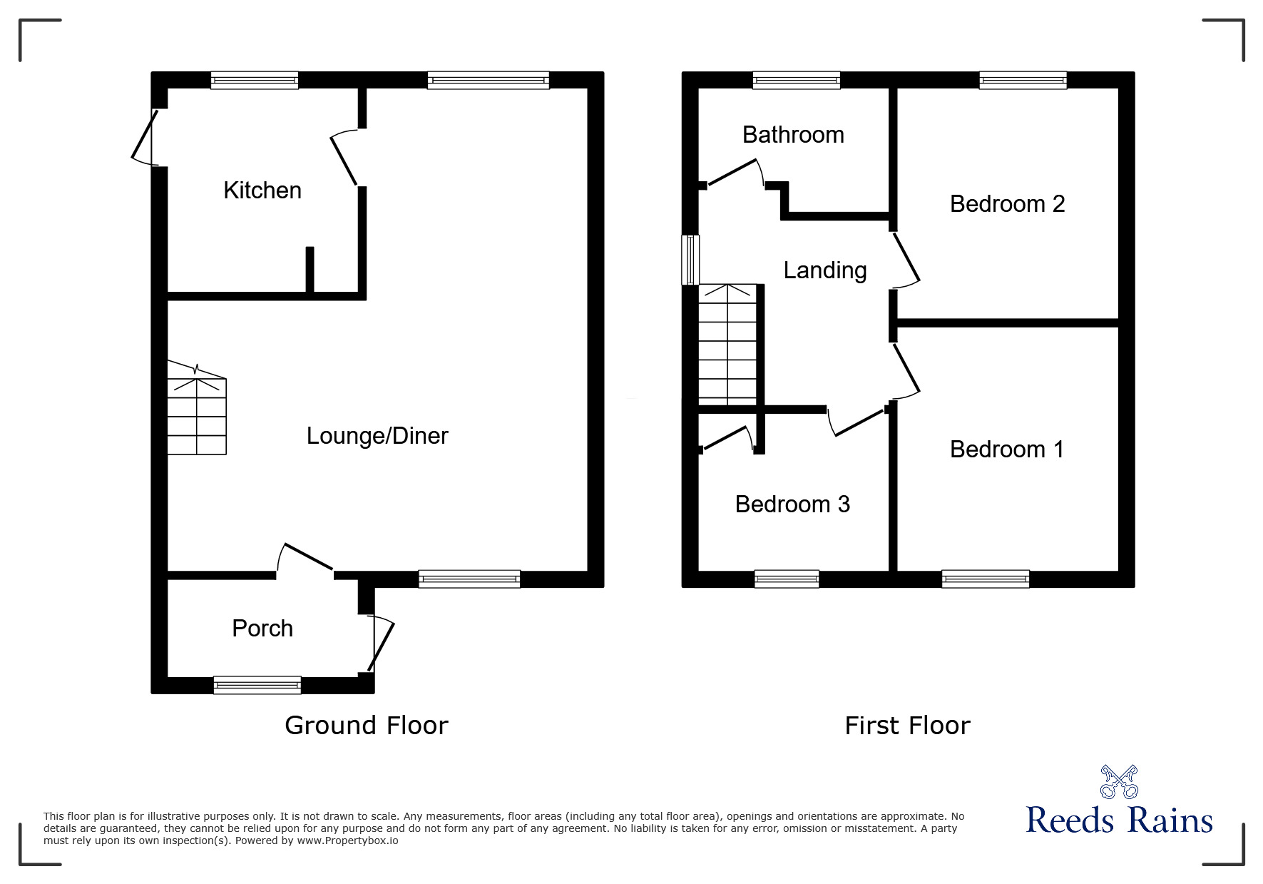 Floorplan of 3 bedroom Semi Detached House for sale, Greenfinch Close, Brinsworth, South Yorkshire, S60