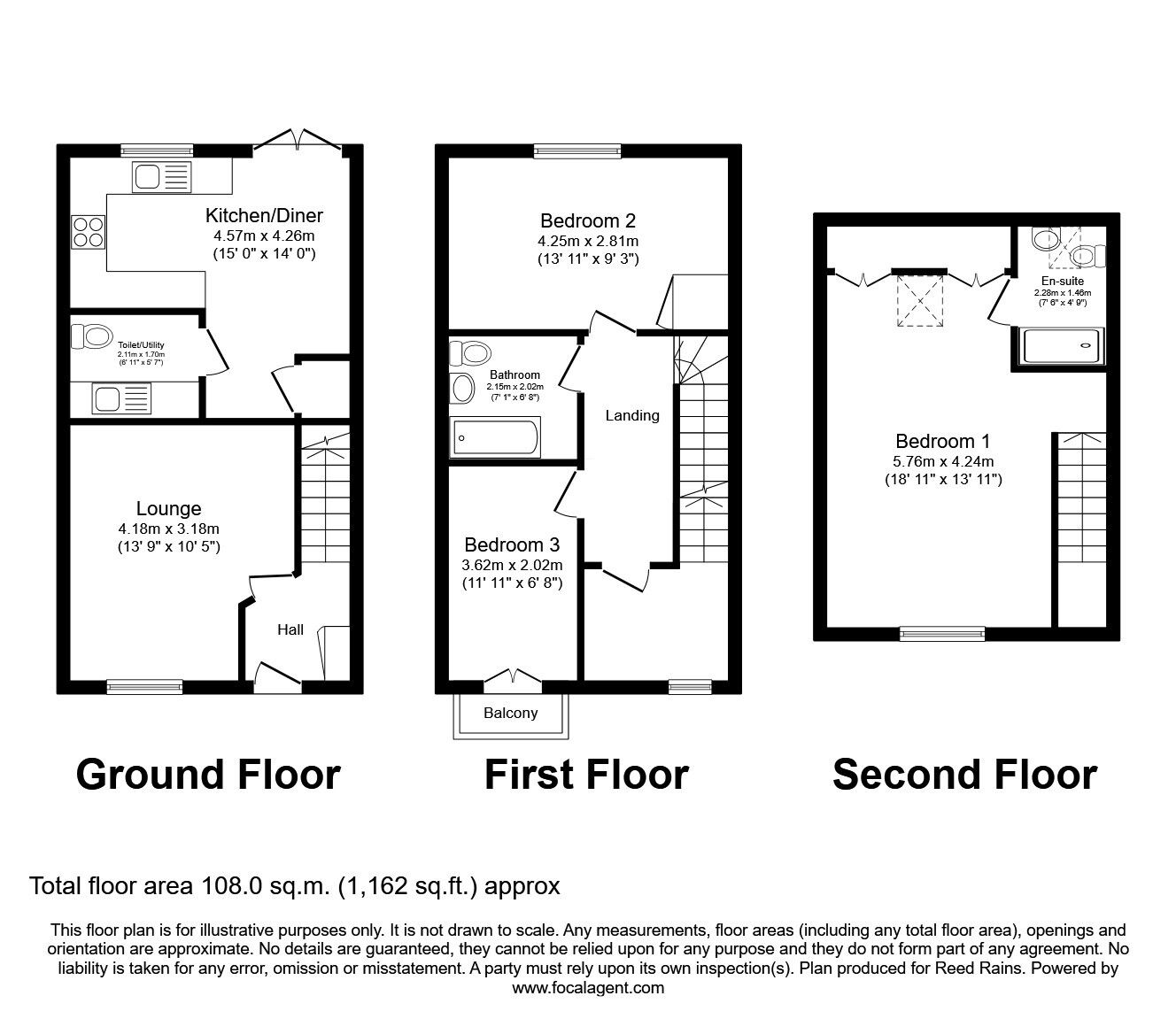 Floorplan of 3 bedroom Semi Detached House for sale, Harlington Way, Waverley, South Yorkshire, S60