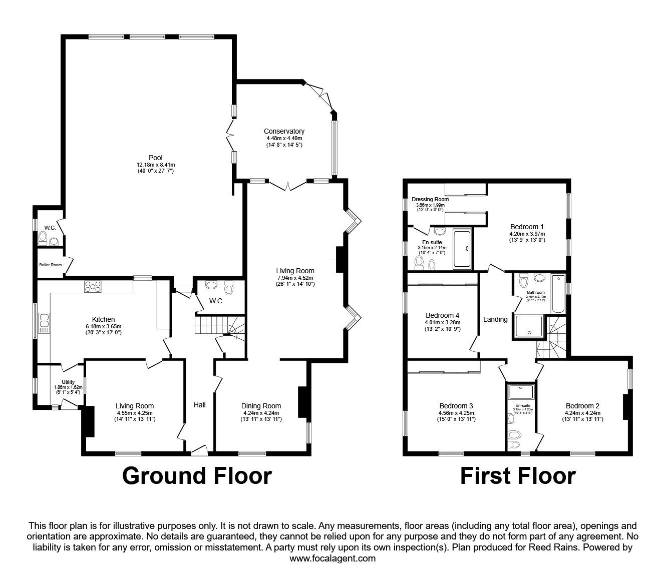Floorplan of 4 bedroom Detached House for sale, Church Street, Greasbrough, South Yorkshire, S61