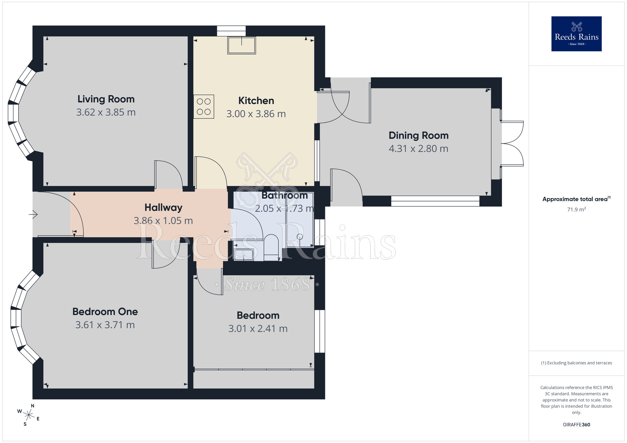 Floorplan of 2 bedroom Detached Bungalow for sale, Green Lane, Wickersley, South Yorkshire, S66