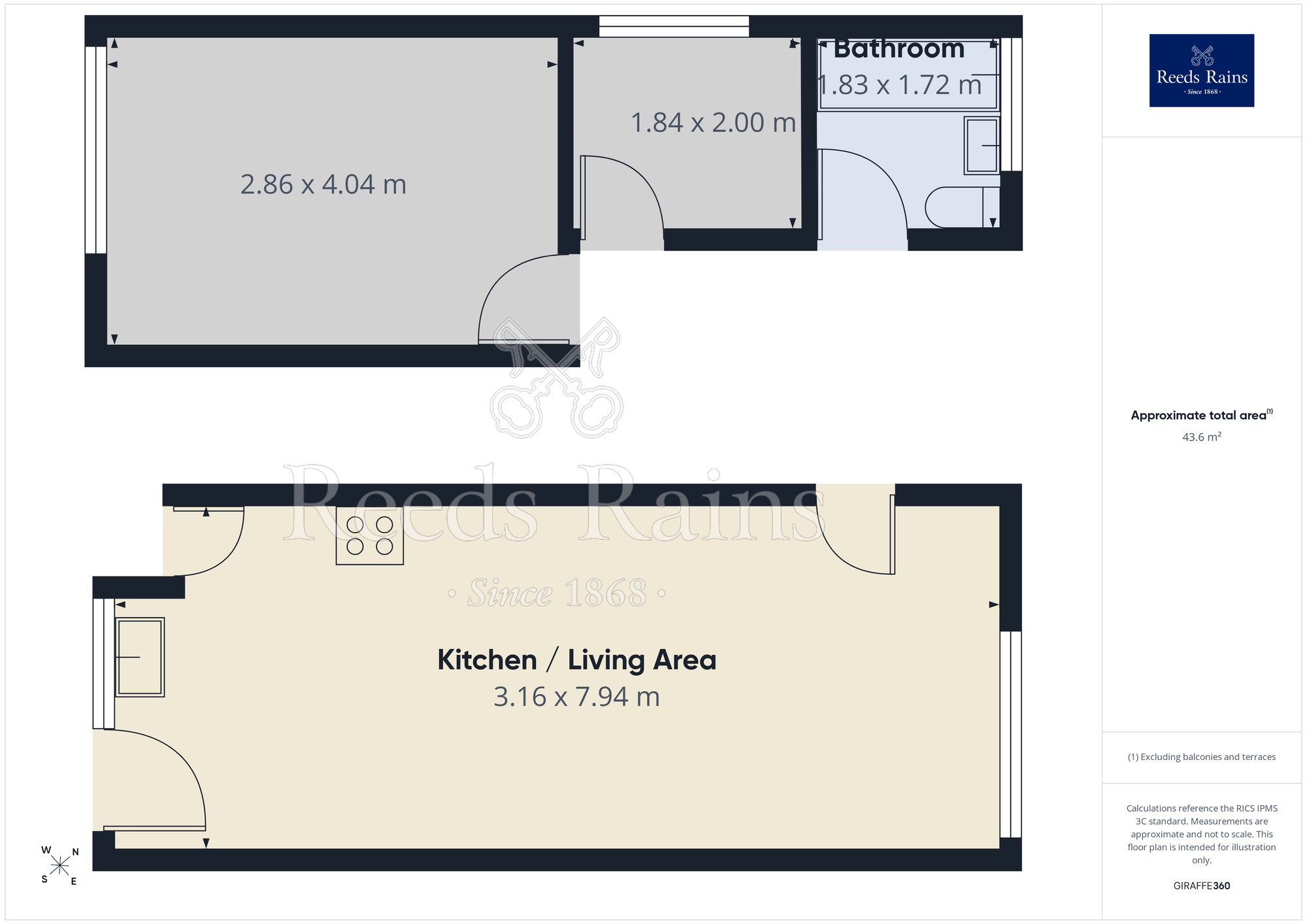 Floorplan of 2 bedroom Semi Detached Bungalow to rent, The Motte, Rotherham, South Yorkshire, S61