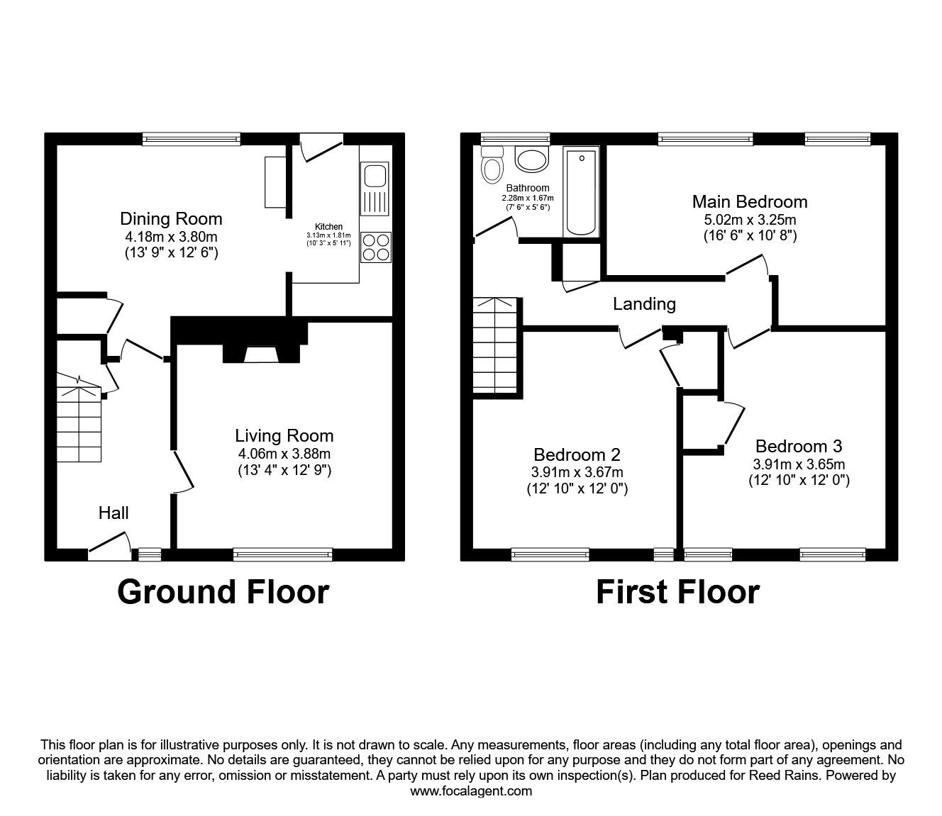 Floorplan of 3 bedroom Mid Terrace House for sale, Coronation Road, Rawmarsh, South Yorkshire, S62