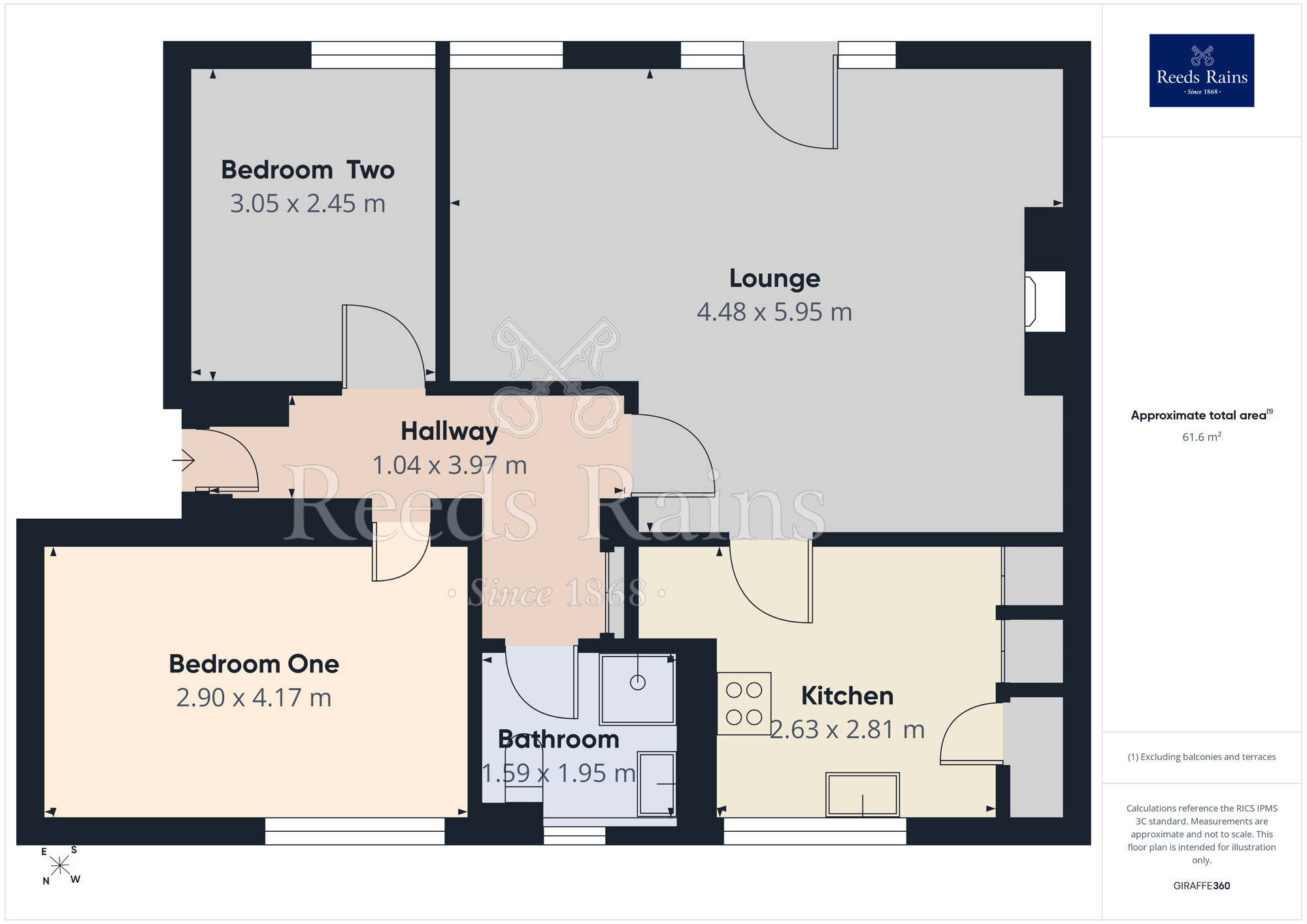 Floorplan of 2 bedroom Flat to rent, Mile Oak Road, Rotherham, South Yorkshire, S60