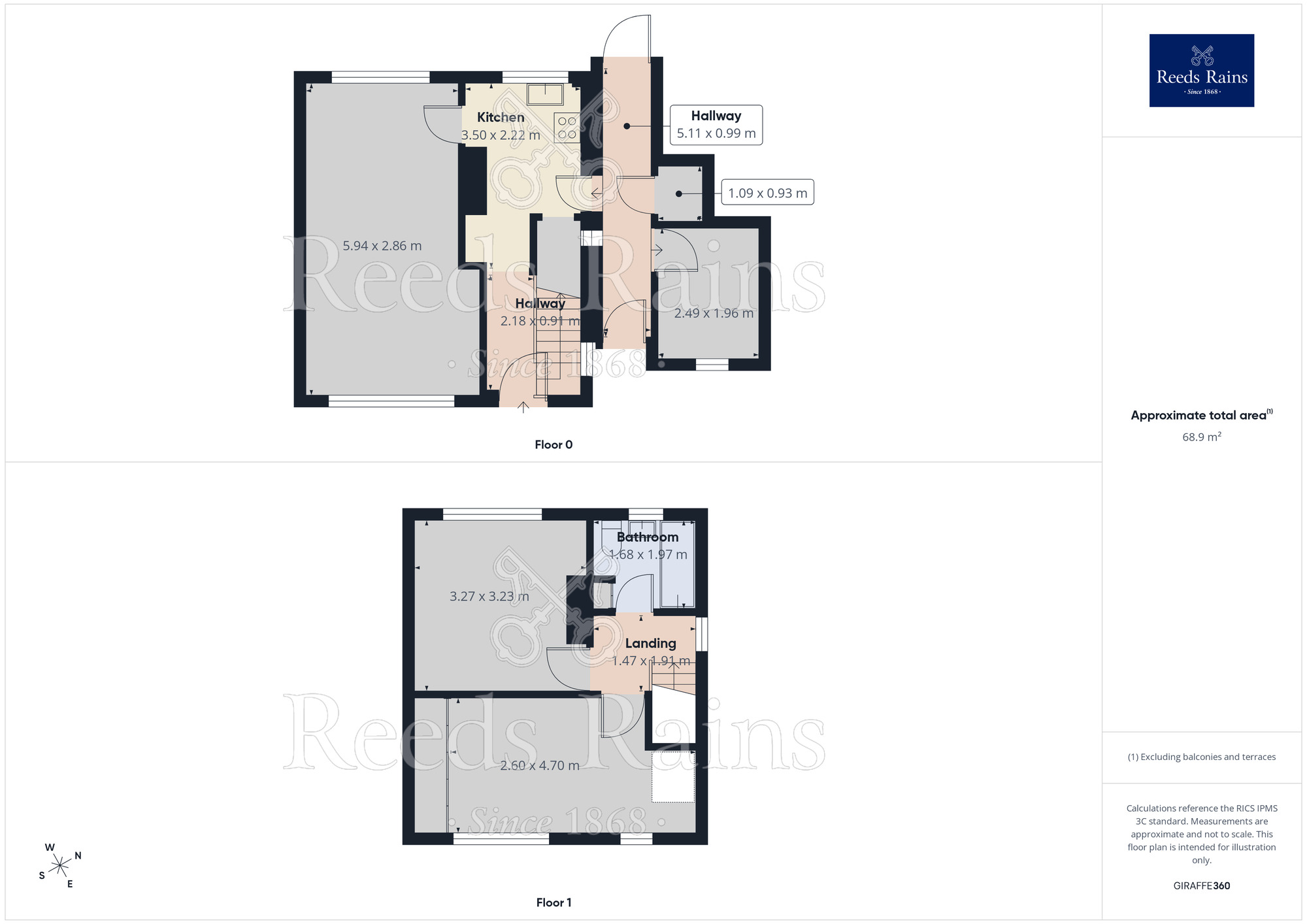 Floorplan of 2 bedroom Semi Detached House to rent, Sycamore Avenue, Wickersley, South Yorkshire, S66