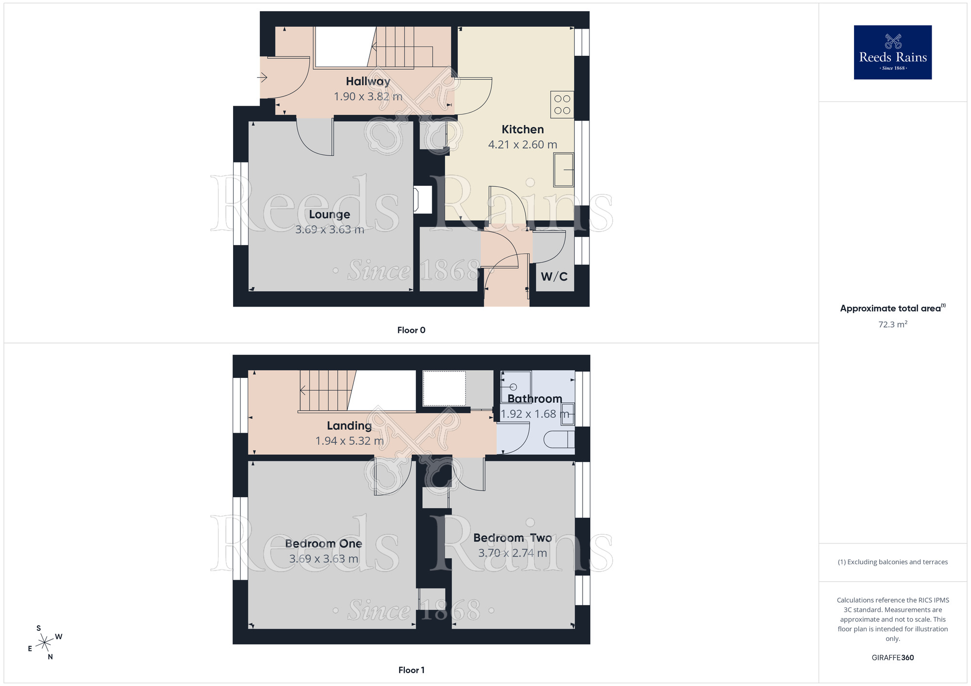 Floorplan of 2 bedroom Semi Detached House to rent, Mile Oak Road, Rotherham, South Yorkshire, S60