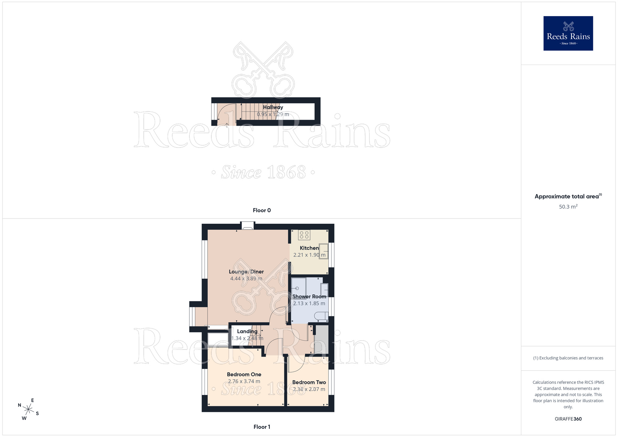 Floorplan of 2 bedroom Flat for sale, St. Albans Court, Wickersley, South Yorkshire, S66