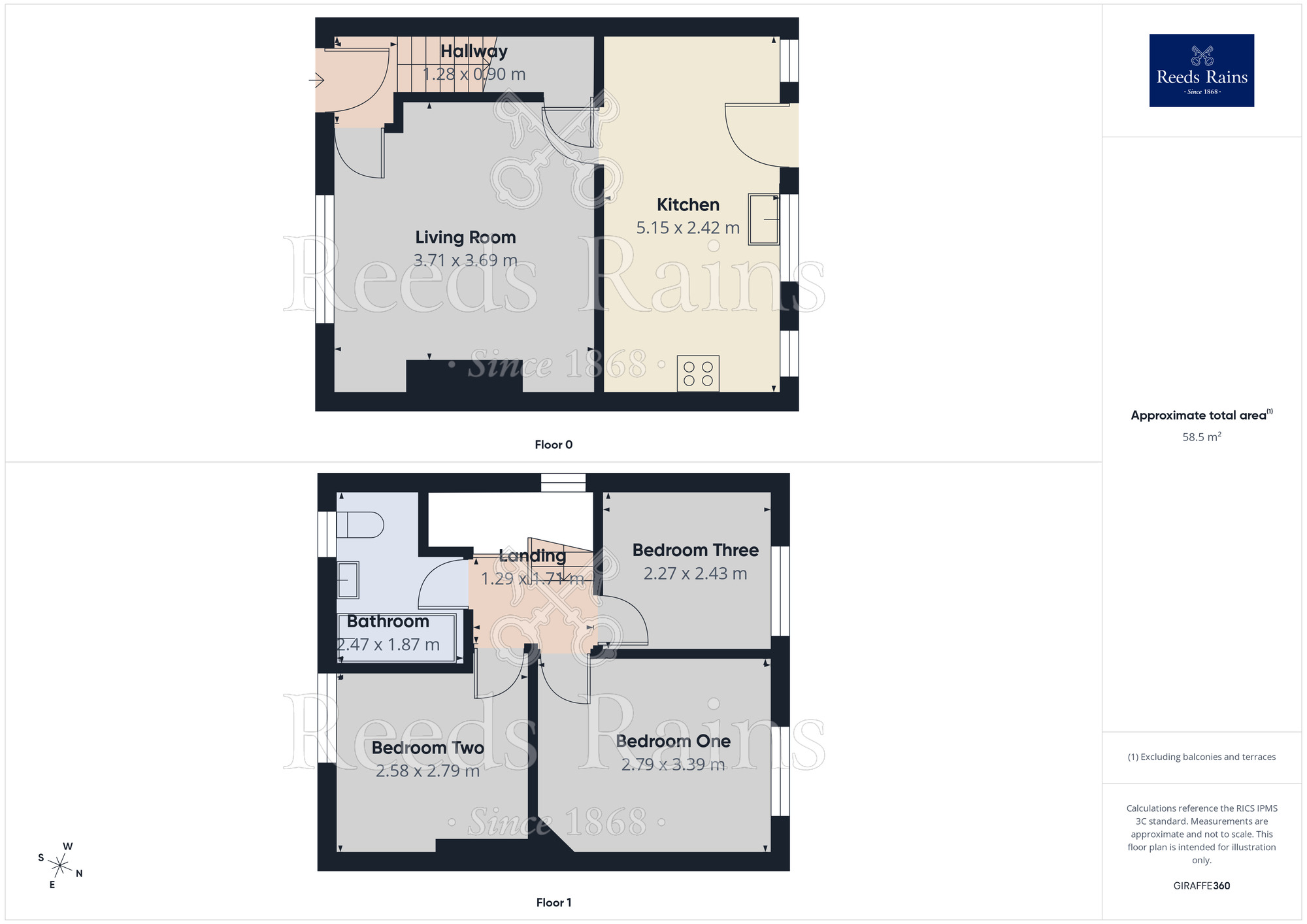 Floorplan of 3 bedroom Semi Detached House to rent, Wordsworth Drive, Rotherham, South Yorkshire, S65