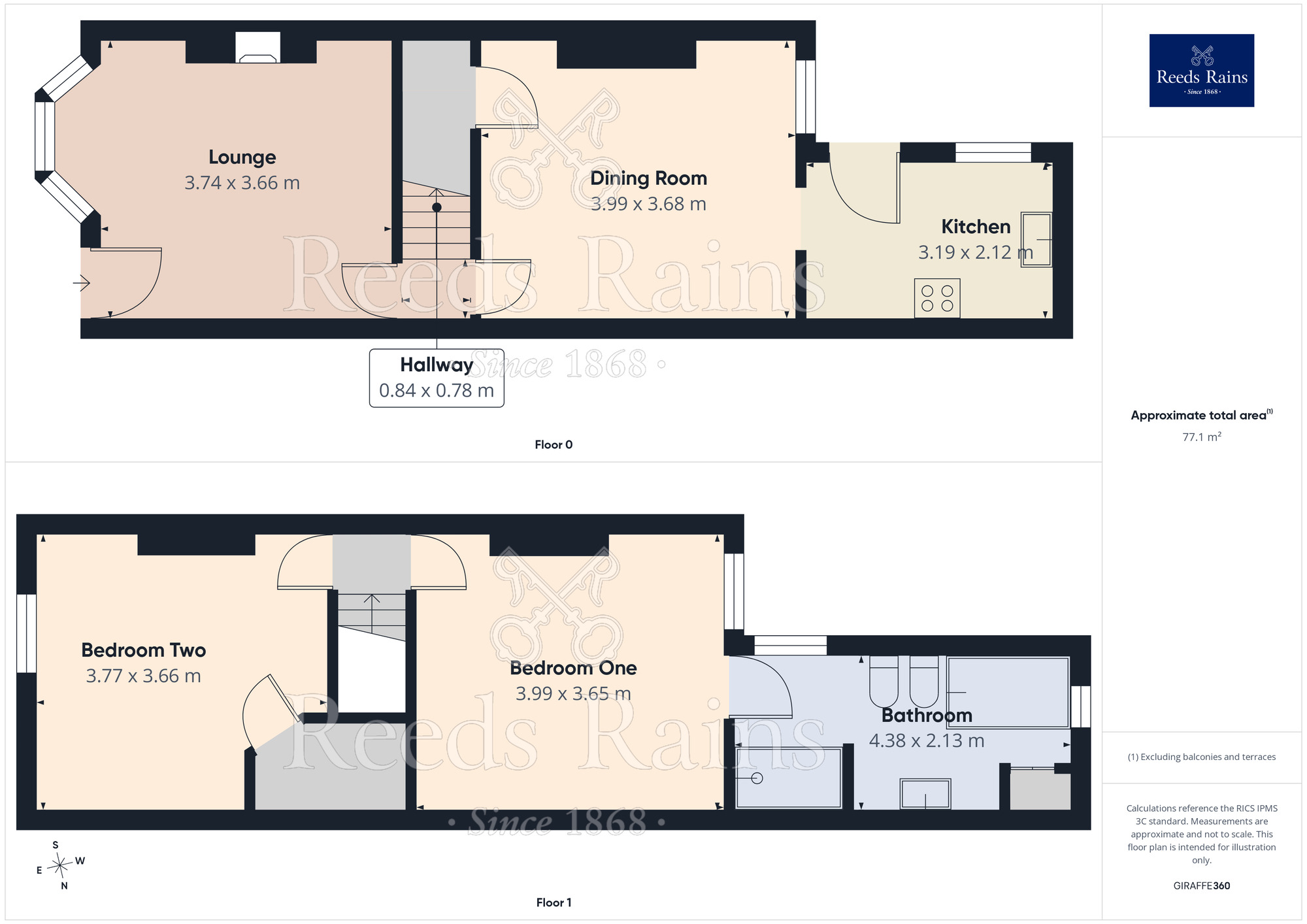 Floorplan of 2 bedroom Mid Terrace House for sale, Highwoods Road, Mexborough, South Yorkshire, S64