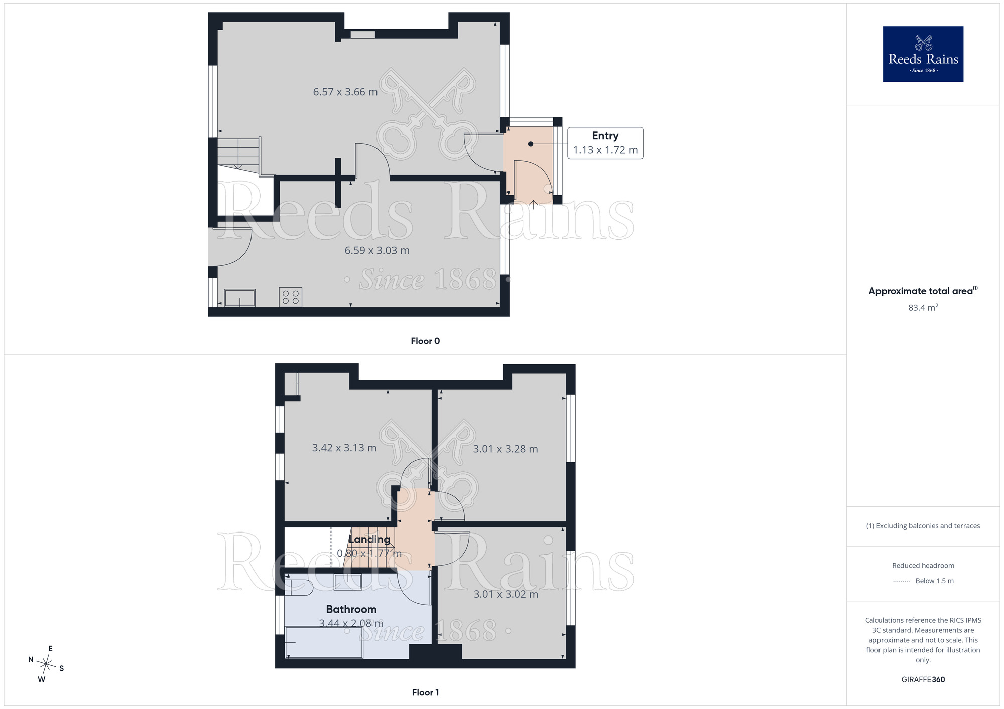 Floorplan of 3 bedroom Mid Terrace House to rent, Somerset Street, Maltby, South Yorkshire, S66