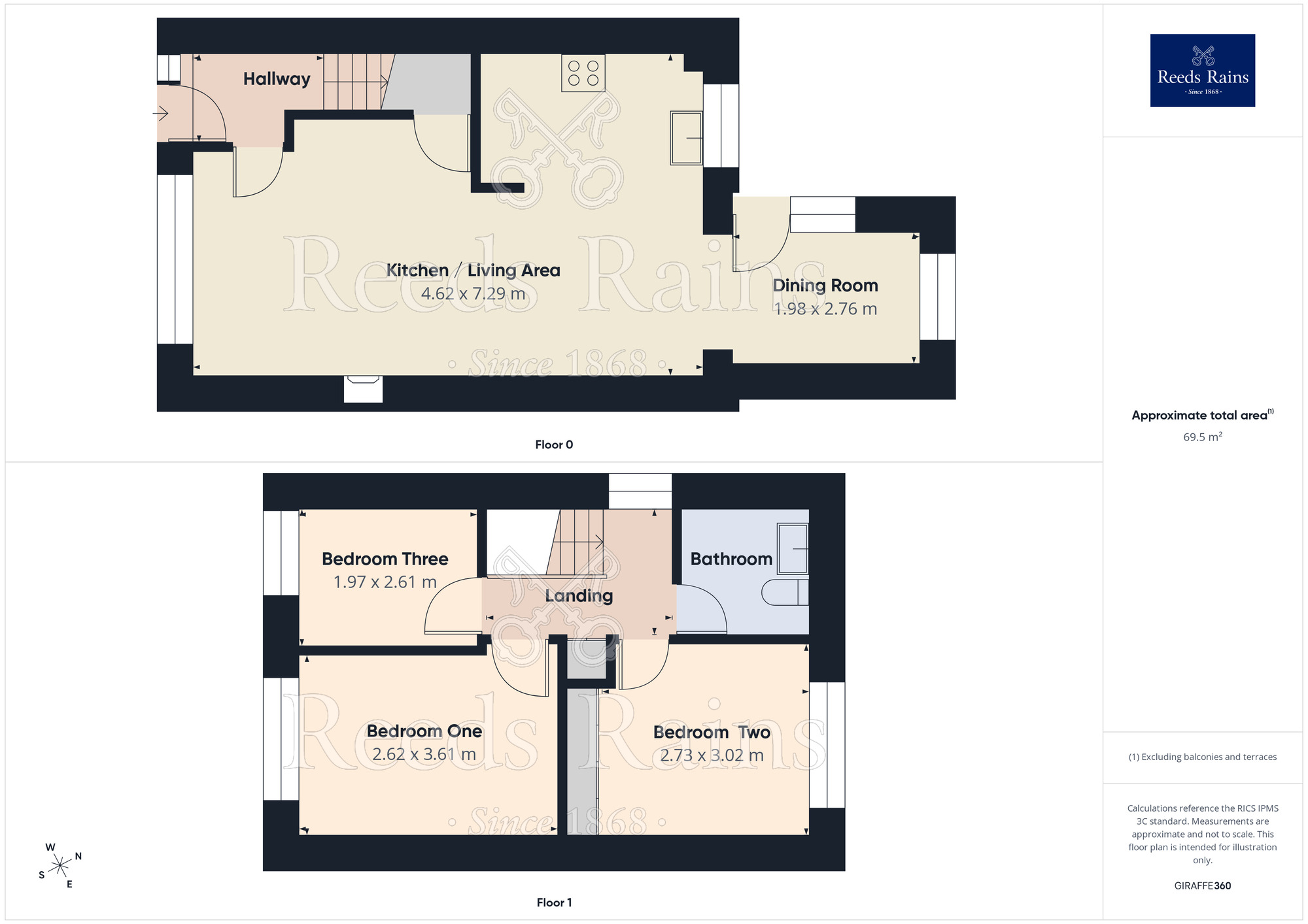 Floorplan of 3 bedroom Semi Detached House for sale, Badsworth Way, Bramley, South Yorkshire, S66