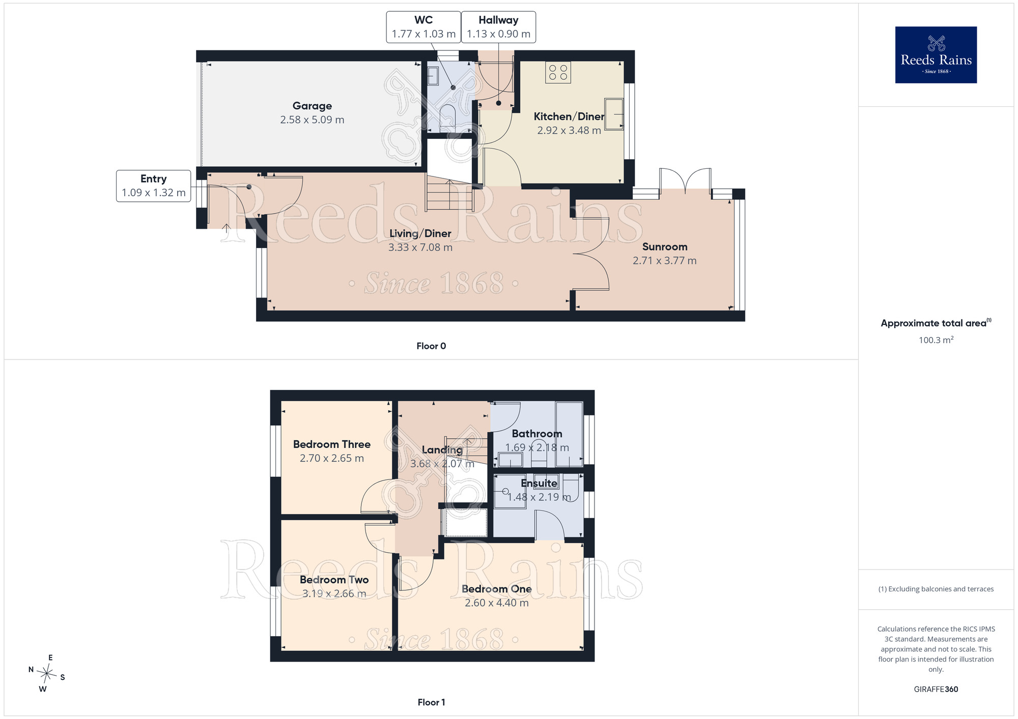 Floorplan of 3 bedroom Detached House for sale, Briarwood Gardens, Sunnyside, South Yorkshire, S66