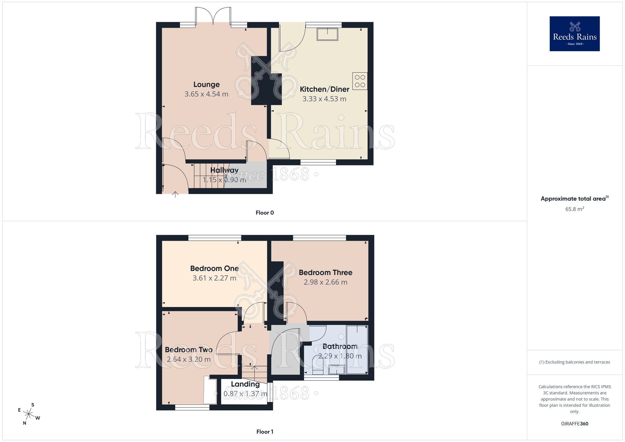 Floorplan of 3 bedroom Semi Detached House for sale, Mowbray Place, Rotherham, South Yorkshire, S65