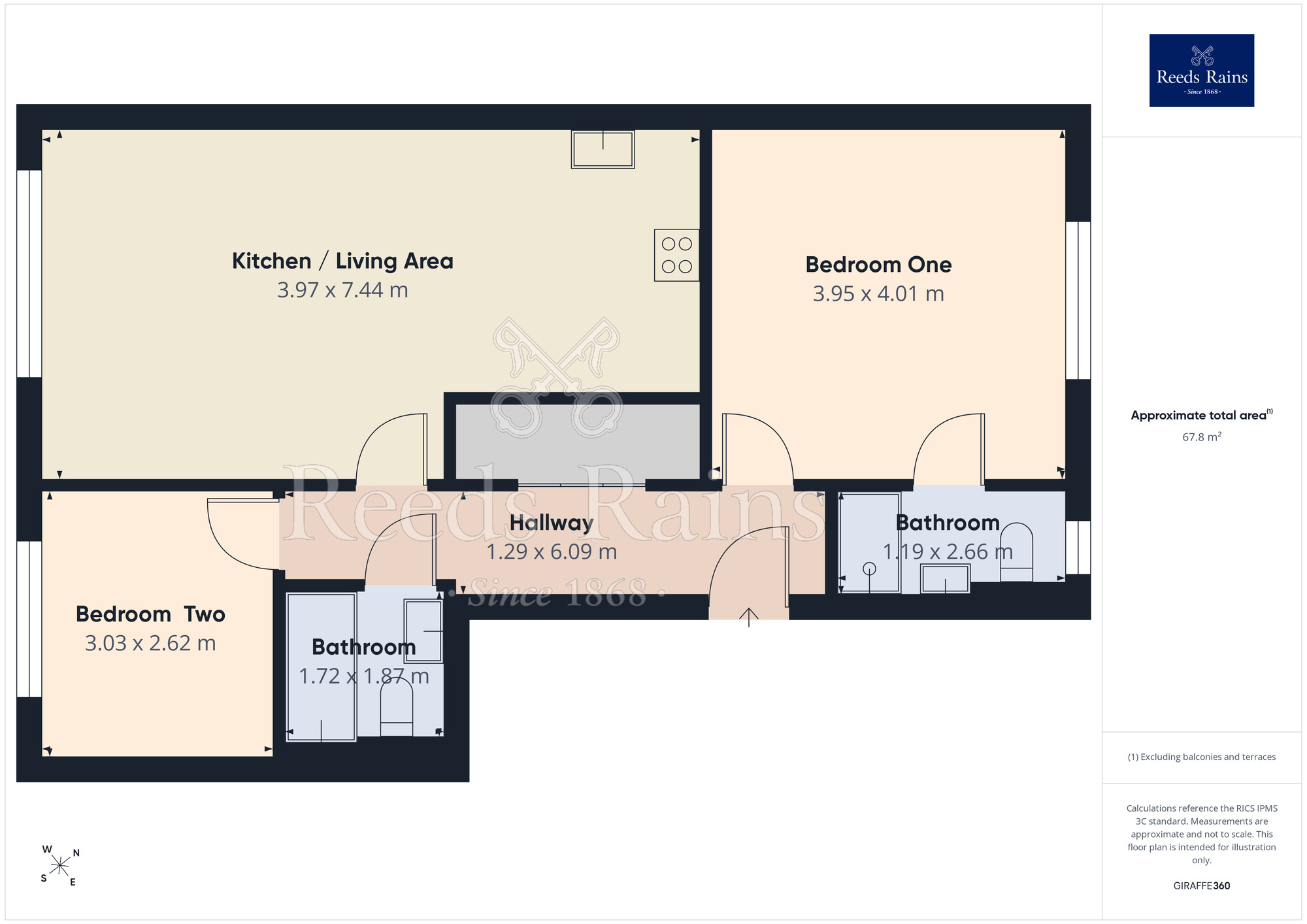 Floorplan of 2 bedroom Flat for sale, Moorgate View, Rotherham, South Yorkshire, S60