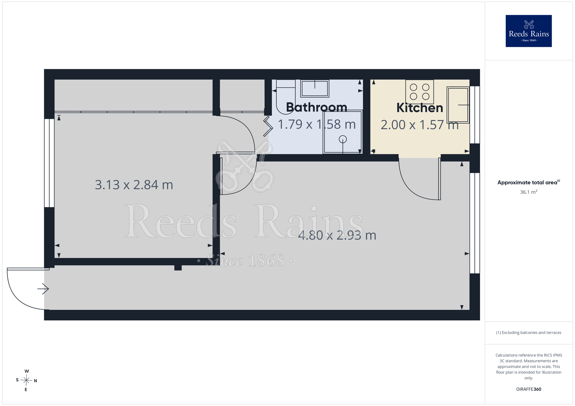 Floorplan of 2 bedroom Flat to rent, Carr Road, Deepcar, Sheffield, S36