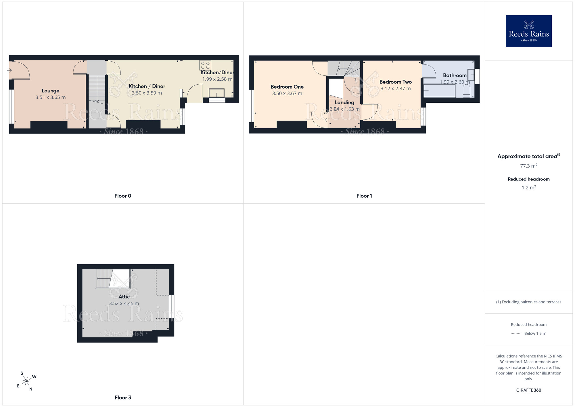 Floorplan of 2 bedroom Mid Terrace House for sale, Ewers Road, Rotherham, South Yorkshire, S61